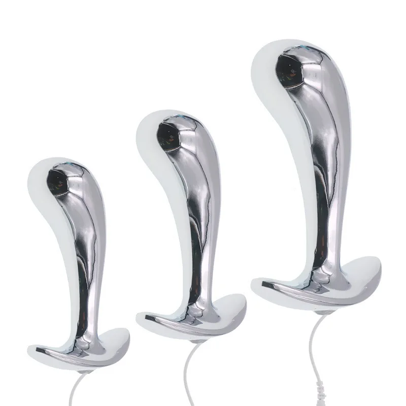Bdsm Zinc Alloy Electric Shock Anal Plug Monopole Chrysanthemum Climax Anal Masturbation Stimulate Adult Sex Toys for Women Men electro sex toys,electric sex toys