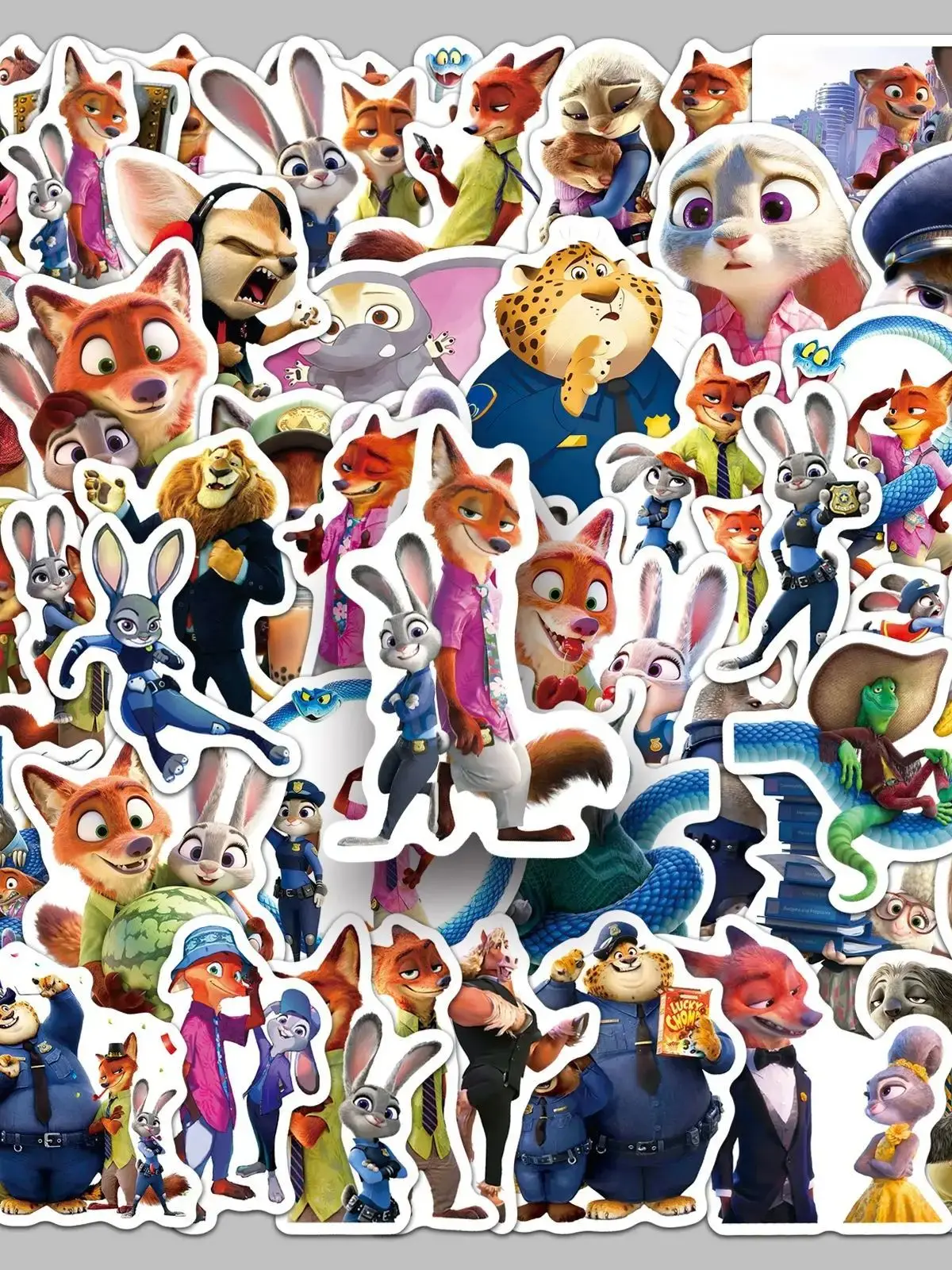 50 ШТ Дісней Мультфільм Zootopia 2 Наклейки Графіті DIY Телефон Скейтборд Ноутбук Багаж Велосипед ПВХ Водонепроникні наклейки Дитяча іграшка