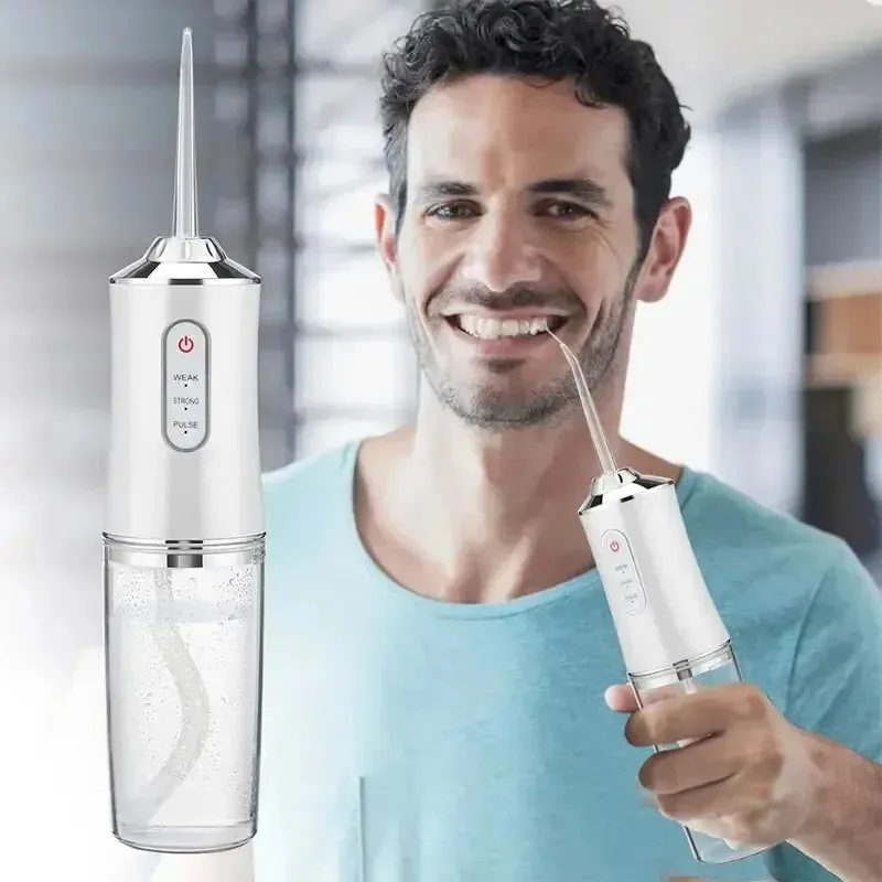 Oral Irrigator Portable Smart Electric Water Flosser 4 Jets 3 Modes Rechargeable Dental Teeth Cleaner