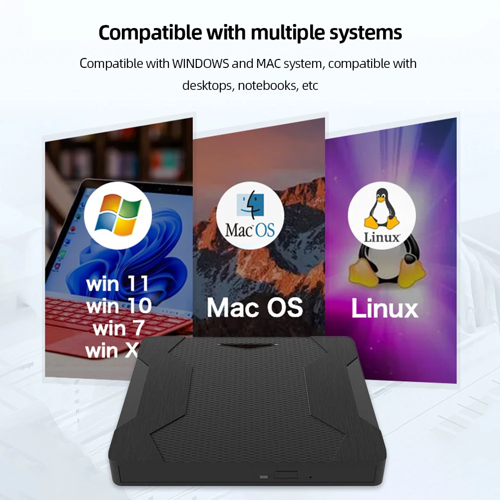 CD-RW 버너 드라이버 무료 CD DVD 라이터, USB 3.0 TF SD 외장 광학 드라이브, 플러그 앤 플레이 모바일 CD-ROM 드라이브, 컴퓨터 노트북용