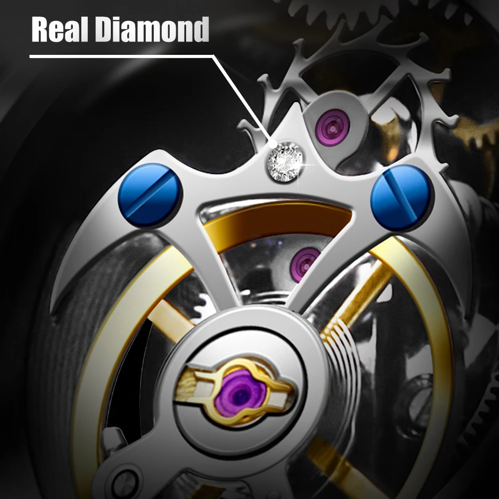 AESOP Flying Tourbillon Skeleton Mechanical Luxury Watches Waterproof Wristwatches Watch Brand For Men Movement Sapphire