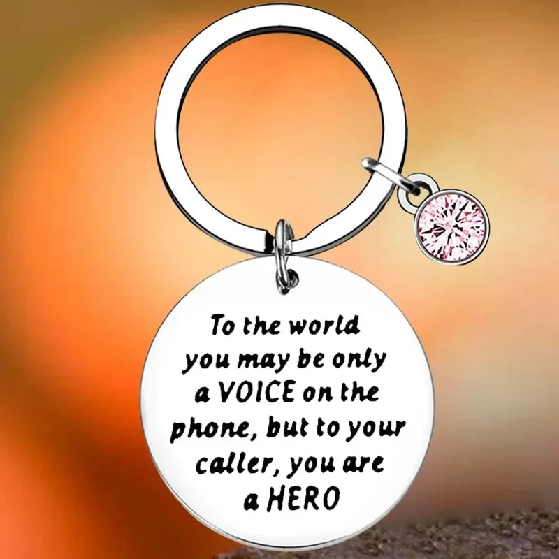 

Hot Dispatcher Gift Key Chain Ring EMT Emergency Dispatcher keychains pendant 911 Operator Gift Dispatcher Retirement Gift