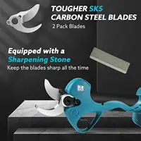 Sécateur électrique sans fil 21V, cisaille de taille efficace pour arbres fruitiers et bonsaïs, coupe-branches, outils de jardinage avec 2 batteries 5