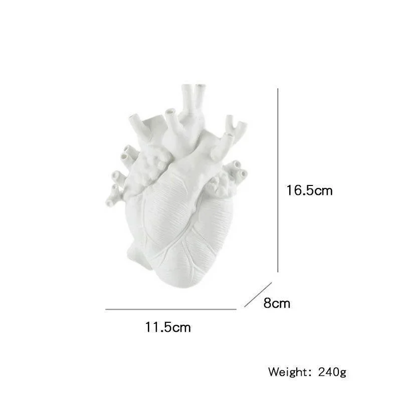 DRY Pot Art Human Statue Vase Container Simulated Anatomy Heart Decorative Gift  Aesthetic Room Decor 2