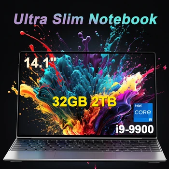 LENO HOT 14.1 "Laptop Intel Core i9-9900 Windows 11 32GB 2TB Computer da gioco PC Gamer ufficio Notebook ultra sottile 1920*1080 HD