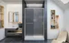 Infinity-Z 44-48 In. W X 72 In. H Semi-Frameless Sliding Shower Door, Frosted Glass In Brushed Nickel 3