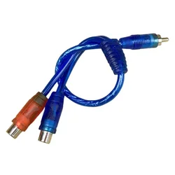RCA Audio Splitter Cable: 1 Female to 2 Male Adapter for Automotive and Electronic Accessories (02)