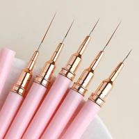 5pcs Nail Art Liner Brush Set UV Gel Nail Brushes Kits French Stripe Line Painting Drawing Flower Pen Professional Manicure Tool