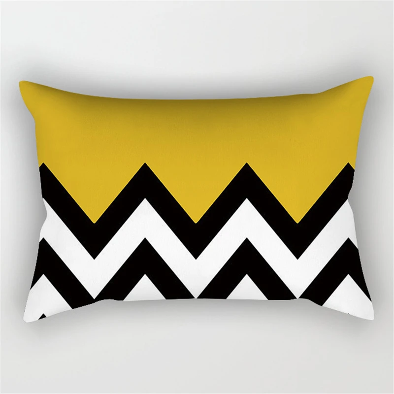 30x50cm Yellow Geometry Pillowcase Decor Sofa Cushion Pillowcover Polyester Pillow Cases for Home Decor Bedding Cushion Cover
