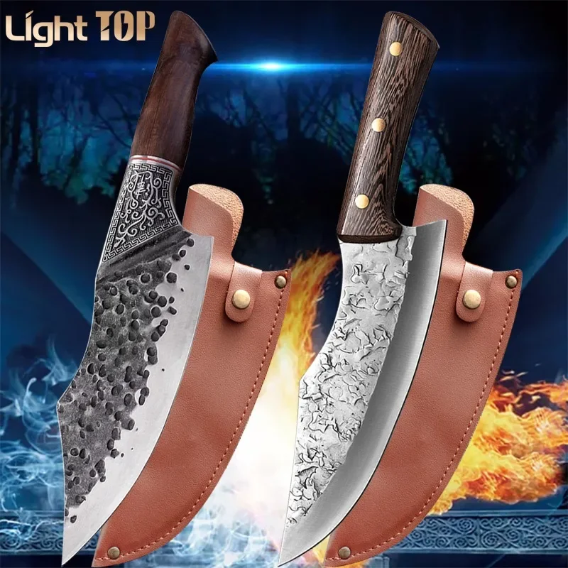 

Butcher Knife 5Cr15Mov Stainless Steel Forged Meat Cleaver Knife Boning Knife Kitchen Chef Cooking Vegetable Cutter