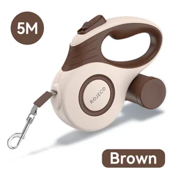 Retractable Automatic Dog Leash - Extendable Rope - 5M (Brown)