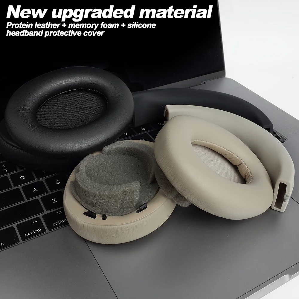 Earpads Compatible with SONY WH-1000XM3 Protein leather Memory foam Ear Pads Cushions Replacement Over-Ear Headphones Soft Pro