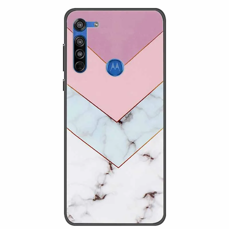 Elegant Marble Soft TPU Silicone Phone Cover - Artistic Cat Design Bumper Case for Moto G Pro and Stylus