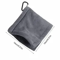 1PC Golf Ball Cleaning Towel Club Towel Outdoor Hook Towel Microfiber Velvet Outdoor Convenient Hhanging Waist Sports Club Cloth 2