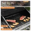 Burner Gas BBQ Grill with Side Burner and Porcelain-Enameled Cast Iron Grates, Propane Grills Outdoor Cooking Barbecue 2