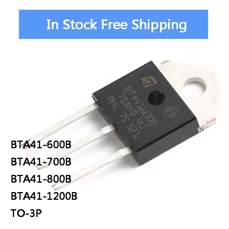 10Pcs BTA41-600B BTA41-700B BTA41-800B BTA41-1200B BTA41 600B 700B 800B 1200B TO-3P IC Chip In Stock Wholesale 1