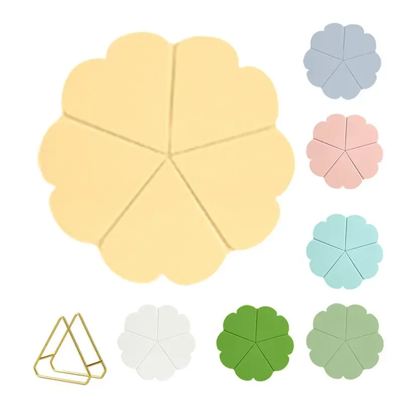 

Flower Silicone Mat Pad Drink Coaster Non Slip Insulation Pot Holder Placemat For Home Office Desk Table Silicone Cup Pad Mat