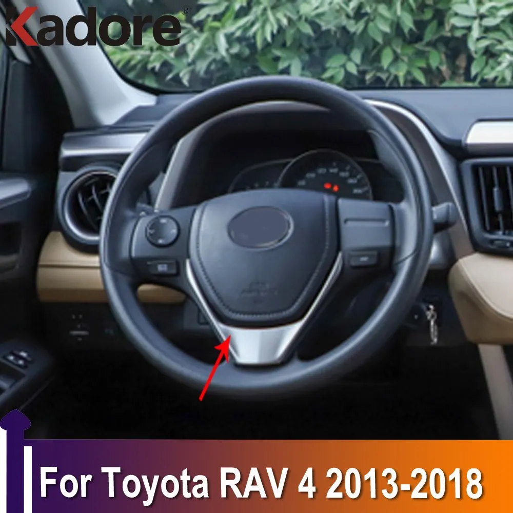 Per Toyota Rav 4 Rav4 2013 2014 2015 2016 Abs Chrome Modanature Interne Volanti Della Copertura Trim Protector Accessori Auto