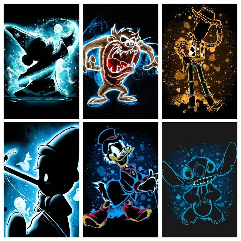 

Disney 5D DIY Diamond Painting Cross Stitch Set Cartoon Mickey Mouse Stitch Handmade Children's Gift Home Wall Art Decoration
