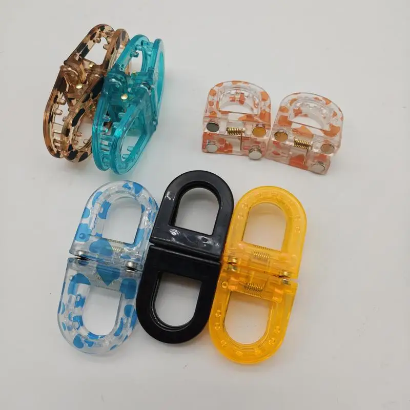 Chic Leopard Print Magnetic Hair Clips - Stylish B Shape Accents