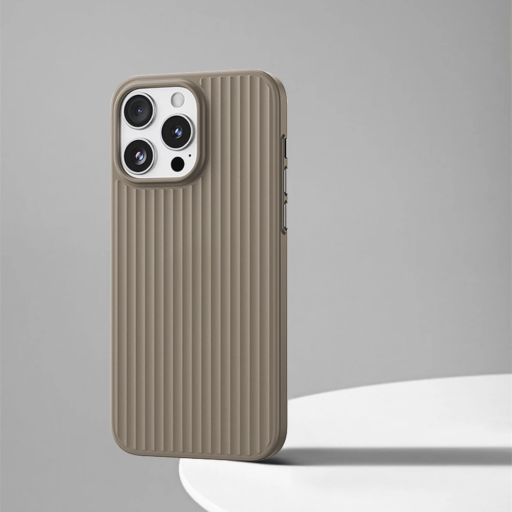 thumbnail image 1 of Luxury Corrugated Pattern For Magsafe Magnetic Wireless Charge Case For iPhone 15 14 13 12 Pro Max Bumper Hard PC Matte Cover, 1 of 5