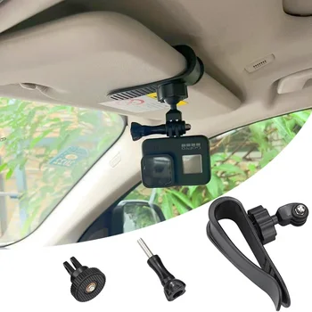 Supporto per fotocamera per auto Clip per supporto per fotocamera per visiera parasole per GoPro Hero 13 12 11 10 9 DJI OSMO Action 5 Pro 4 Insta360 X5 X3 X4 Accessori