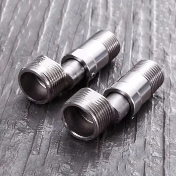 ก๊อกน้ำปรับได้360องศาแบบสกรูที่ทำมุมโค้งงออะแดปเตอร์สำหรับก๊อกน้ำแบบสั้น/ยาวสำหรับห้องครัวห้องน้ำ 1