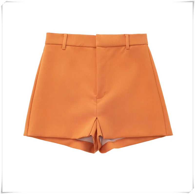 Solid Orange High Waist Women Shorts Fashion Spring Summer Short Pants Capris Pantalon 2022 Vintage Ladies Bottom Outwear New under armour shorts