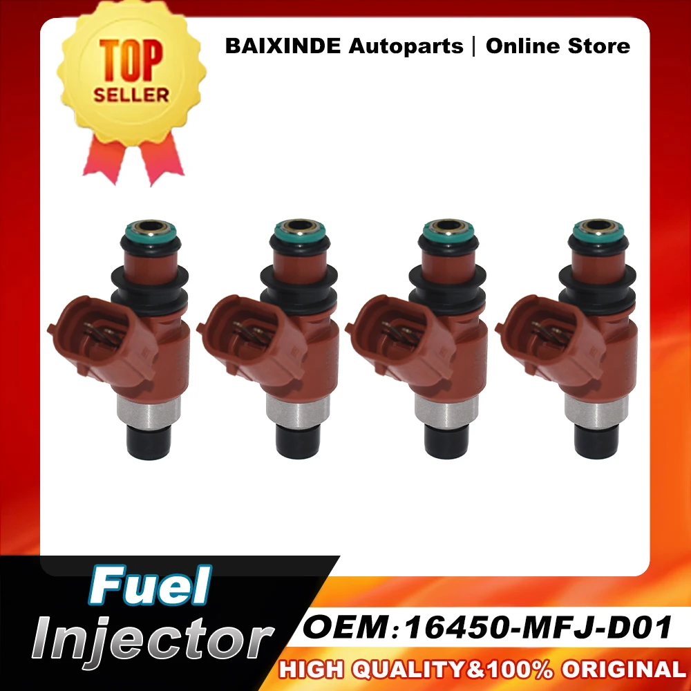 

1/4 шт. OEM 16450-MFJ-D01 16450MFJD01 Топливная форсунка для HONDA CBR600RA 2009-2012 для CB300/SHADOW VT 12 отверстий