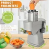 Electric Vegetable Chopper Mandoline Slicer Dicer 4 in 1 Commercial Grade Adjustable Thickness Shredding Onion French Fry Cutter 2