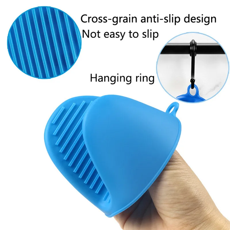 

2pcs Oven Mitts Silicone Heat Resistant Pinch Mitts Anti Scalding Non Slip Gloves Clips Pot Holder Cooking Baking Oven Mitts