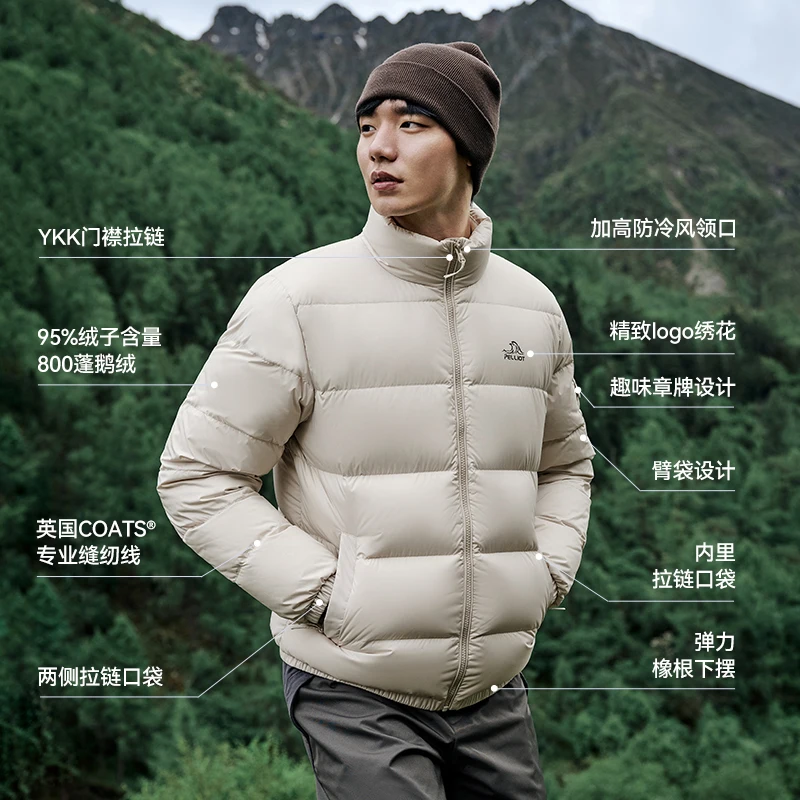 Pelliot Men's Jackets waterproof windbreakers 95% Whitegoose down Jackets Casual Portable winter Coat for women Down Parkas