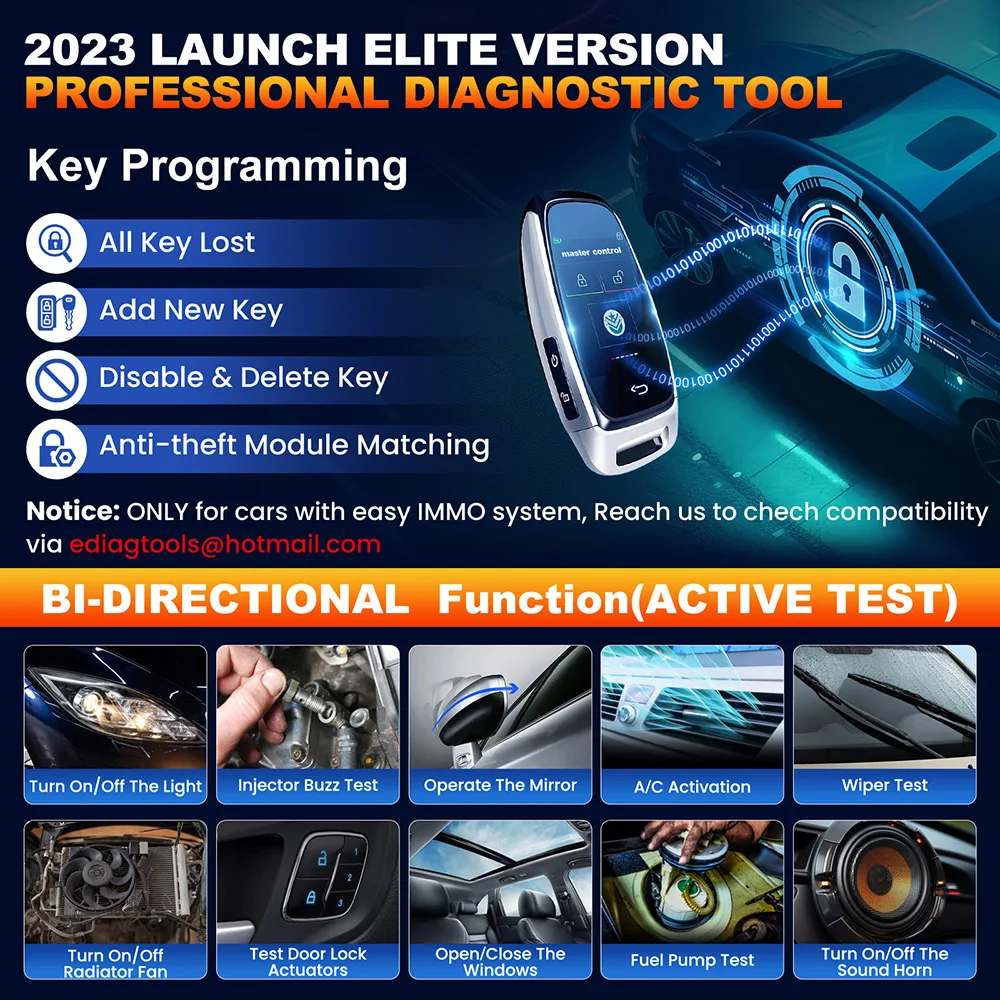 LAUNCH X431 Creader Elite 2.0 OBD2スキャナー フルシステム診断