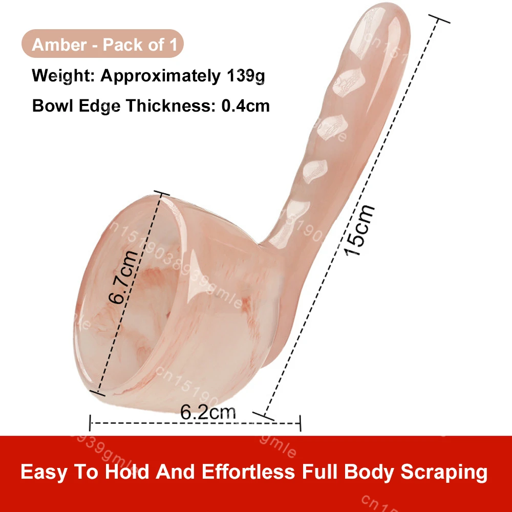 Resin Gua Sha Massage Tool Scraping Lymphatic Drainage Massager Manual Full Body Relief for Neck Legs Belly & Back 5