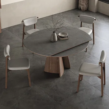 Modern Extendable Transformable Home Dining Table Round Tables 1