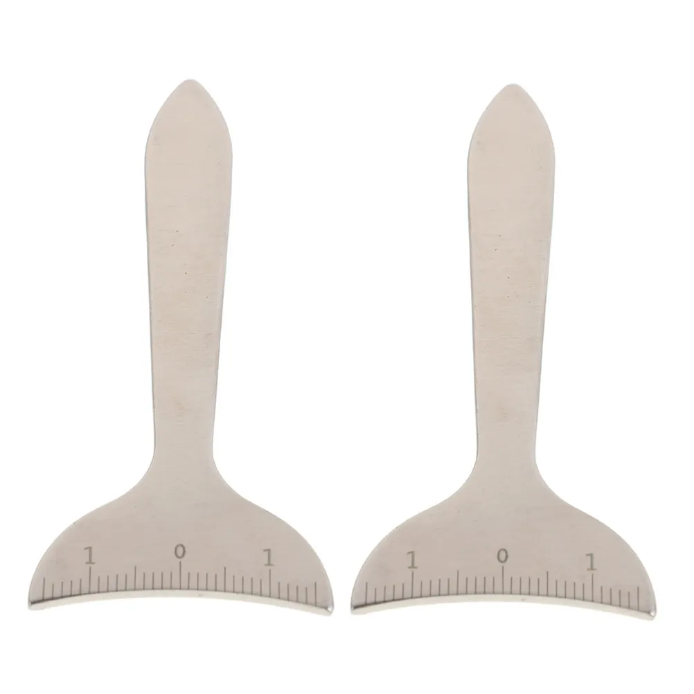 2Pcs 아이 소켓 측정 눈금자 뷰티 도구 아이라이너 가이드 동공 거리 정밀 아이 메이크업 도구 눈꺼풀 접힘 측정기