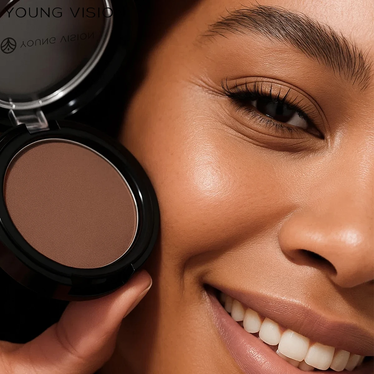 Matte Contour Powder Palette Long-Lasting Bronzer & Highlighter Makeup Kit for 3D Face Shaping