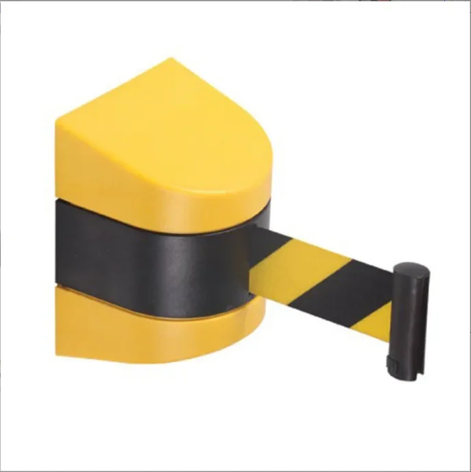Warning Wall-mounted Shell Telescopic Belt Wall-mounted Isolation Belt Black and Yellow Warning Line Corridor Isolation