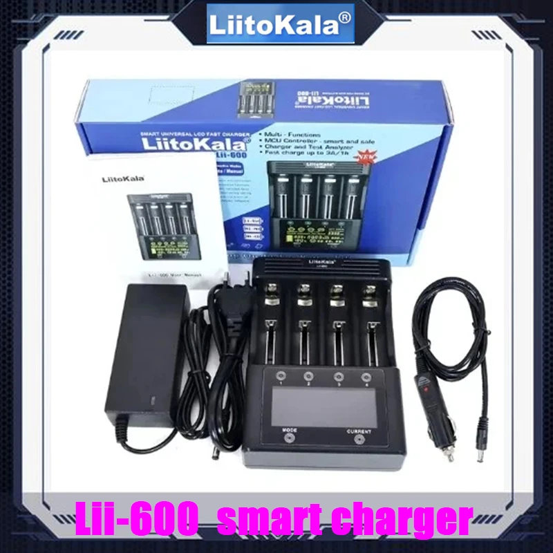 

Lii-600 Liitokala Lii-500S Lii-500 Battery Charger,3.7V 18650 26650 18350 16340 18500 14500 1.2V AA AAA LCD Smart Charger