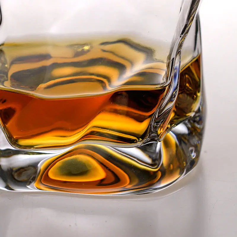 Whiskey Glass Japanese Edo Designer Crumple Paper Irregular Shape Crystal Faceted Der Whiskybecher Whiskey Whisky Rock Glass Artwork Wine Cup