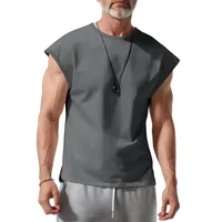 Amazon transfrontalier vêtements pour hommes été nouveau t-shirt sans manches jeunesse décontracté ample mince gilet hommes 4
