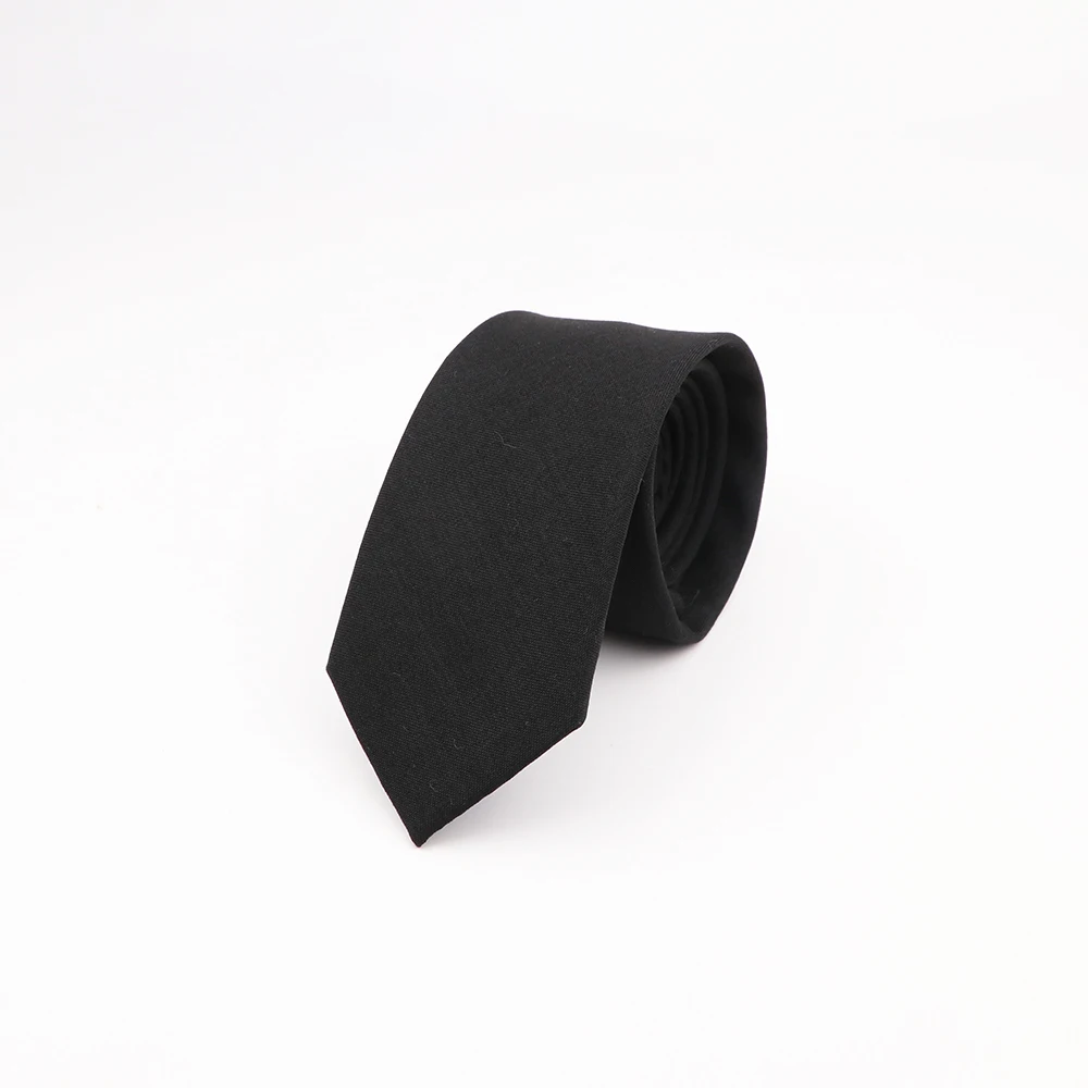 Neck Tie Solid Color Cotton Necktie 6.5cm