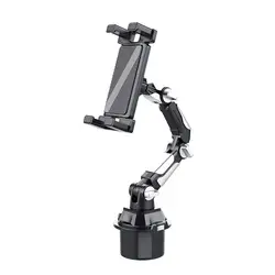 Universal Car Cup Holder Tablet & Phone Mount with Adjustable Long Arm (A)