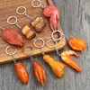 Creative simulation food key chain PVC model Gift Soft glue fake braised pork belly pork trotter roast chicken pendant 1