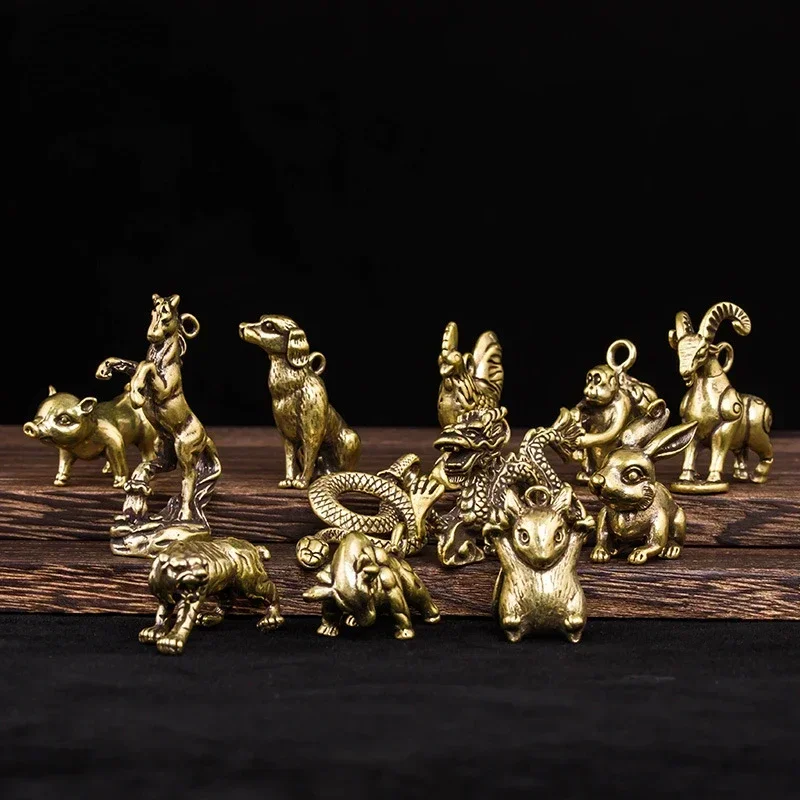 Statuetta Ape In Ottone | Decorazione Feng Shui Per Scrivania | Dimensioni 4,7x3,2 Cm, Colore Oro