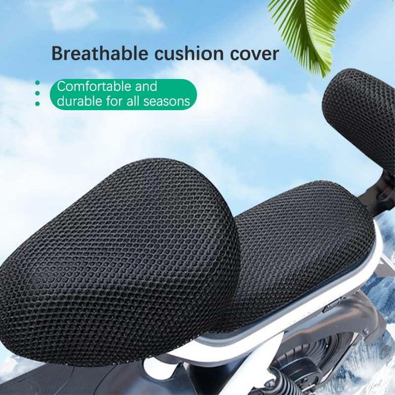 Motorcycle seat covers Electric Bicycle Seat Cover Battery Car Bicycle Universal Seat Cover Sun Protection Breathable Soft and Comfortable All Seasons