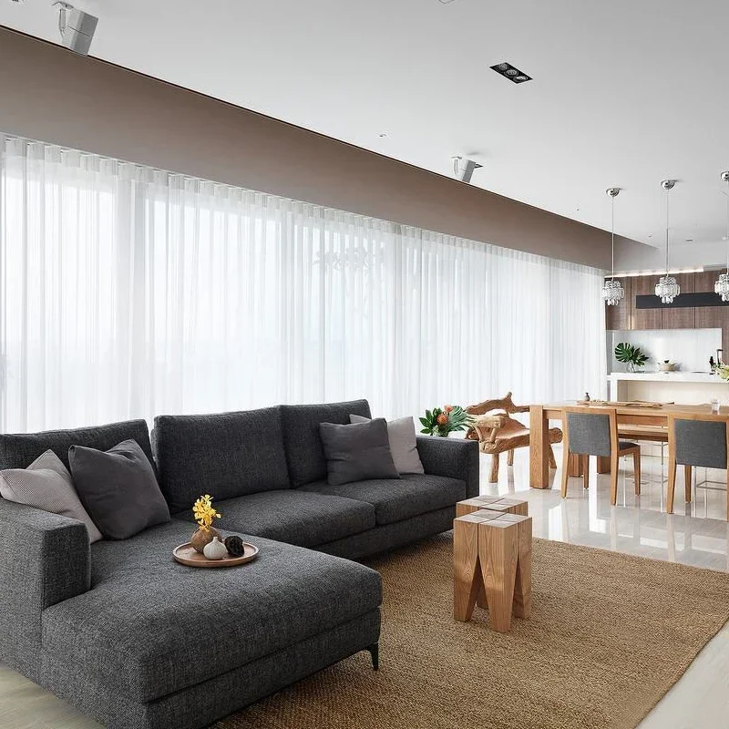 Sheer Window Curtains Tulle Modern Voile Drapes Solid for Kitchen Living Room Bedroom Decoration