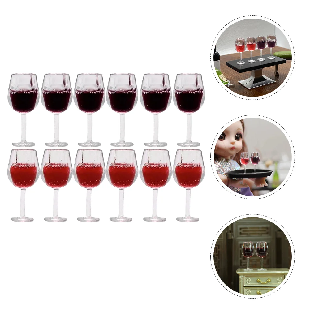 1224pcsDollhouseMiniatureResinBottlesMiniRedWineBottles