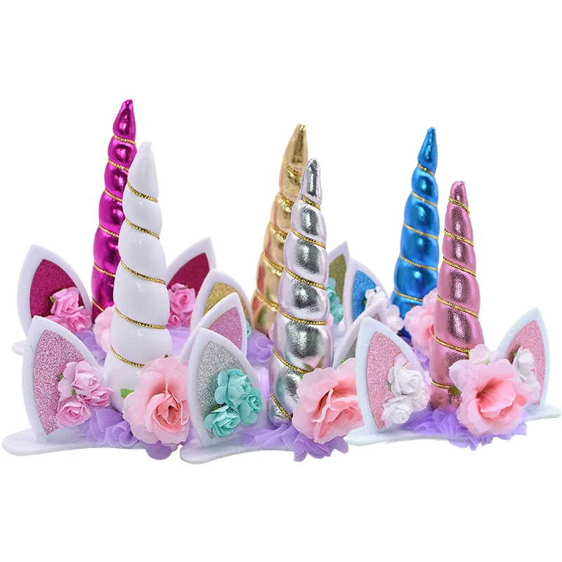 Einhorn Hörner Kuchen Topper Kit Kinder Geburtstag Kuchen Dekorieren Junge Mädchen Baby Dusche Einhorn Thema Liefert Party Hochzeit Dekoration – Detail 5