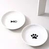 Ceramic Pet Bowl With Silicone Pad for Home Use Fish Bones Cat Claws Food Basin Non Slip Cat Dish Cat Food Tray Pet Feeder 5